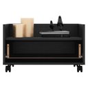 Ver imagem 4 de Balcão Gabinete Banheiro Com Rodízios 80Cm Multimóveis V2608 Preto Preto