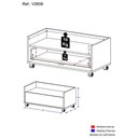Ver imagem 5 de Balcão Gabinete Banheiro Com Rodízios 80Cm Multimóveis V2608 Preto Preto