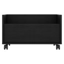 Ver imagem 3 de Balcão Gabinete Banheiro Com Rodízios 80Cm Multimóveis V2608 Preto Preto