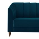 Ver imagem 2 de Sofá 2 Lugares Charlô 1,90M Suede Animale Azul - Ilha Bela