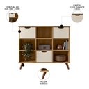 Ver imagem 6 de Nicho Organizador Retrô 3 Gavetas Freijó/off White - Qmovi