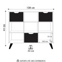Ver imagem 7 de Nicho Organizador Retrô 3 Gavetas Freijó/off White - Qmovi