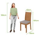 Ver imagem 7 de Conjunto Sala de Jantar Completa Mesa 4 Cadeiras Athenas Lopas Amêndoa e Cappuccino