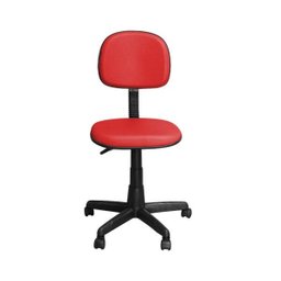 Cadeira de Escritório Cs-02 Secretária Giratória Couro Vermelho - Pethiflex - 1