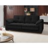 Sofá Retrátil Balli 1,75M Couro Legitimo Preto - 2