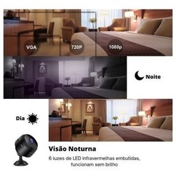MICRO CÂMERA SEGURANÇA MAGNÉTICA IP ESPIÃ MINI VIGILÂNCIA WI-FI BATERIA PORTÁTIL - 4