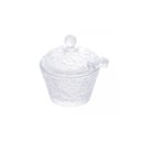 Ver imagem 7 de Kit Queijeira + Manteigueira + Meleira + Açucareiro de Cristal Martelado Lyor