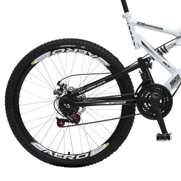 Bicicleta Aro 26 Full-s GPS Aero Freio a Disco Branco - Colli Bikes - 2