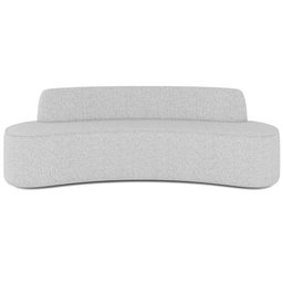 Sofá 3 Lugares Curvo Sala de Estar Living Cancún D02 Linho Cinza 180 cm D-315 - Lyam Decor - 6