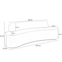 Ver imagem 4 de Sofá 3 Lugares Curvo Sala de Estar Living Cancún D02 Linho Cinza 180 cm D-315 - Lyam Decor