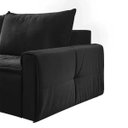 Ver imagem 2 de Sofá Retrátil 5 Lugares Luxo 308cm Veludo Preto - Gran Belo