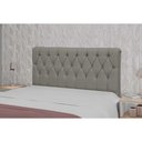 Ver imagem 1 de Painel de Cama Box Estofada Cabeceira Viena Plus Queen 160 Veludo Cinza - Simbal