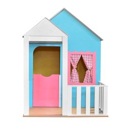 Casinha de Brinquedo com Cercado Azul/Rosa - Criança Feliz - 2