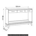 Ver imagem 4 de Aparador Sala 135cm 3 Gavetas Storage Carvalho/Preto Z25 - Mpozenato