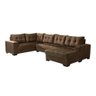 Sofá de Canto com Chaise Bia Império Estofados Marrom - 2