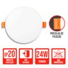 Luminária de Teto Painel Plafon Embutir Borda Infinita Redondo 24w Luz Neutra 4000k - 3