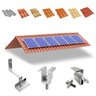 Kit Estrutura Suporte Fixador Linha C para 06 Placas Solar Alumínio e Inox Telha Cerâmica e Cimento - 1