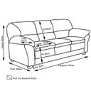 Ver imagem 4 de Sofá 3 Lugares Laura 2,12M Couro Off White - Gran Belo