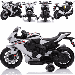Moto Eletrica Infantil Zippy Toys Honda Cbr 1000rr 6v Branca - 3