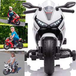 Moto Eletrica Infantil Zippy Toys Honda Cbr 1000rr 6v Branca - 4