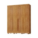 Ver imagem 1 de Guarda Roupa Roupeiro Casal Domus Max 4 Portas 3 Gavetas 8 Prateleiras 3 Cabideiros Cedro