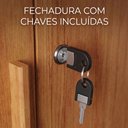 Ver imagem 4 de Guarda Roupa Roupeiro Casal Domus Max 4 Portas 3 Gavetas 8 Prateleiras 3 Cabideiros Cedro