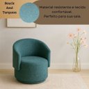 Ver imagem 2 de Poltrona Orgânica Bouclé Redonda para Sala Quarto Recepção Confortável Elegante Divani