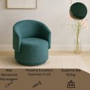 Ver imagem 3 de Poltrona Orgânica Bouclé Redonda para Sala Quarto Recepção Confortável Elegante Divani