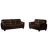 Conjunto Sofá 2 e 3 Lugares Alias Couro Tabaco - Minuano - 1