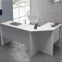 Ver imagem 2 de Mesa para Escritório em L BHO 08 Office 164,8cm BRV Móveis Branca