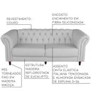 Ver imagem 2 de Sofá 3 Lugares Maggiore 2,20M Couro Branco - Gran Belo