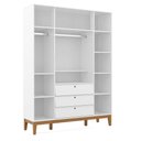 Ver imagem 2 de Quarto de Bebê Unique 4 Portas com Cômoda Sapateira e Painel Farm com Led Branco Soft Eco Wood -