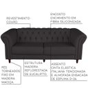 Ver imagem 2 de Sofá 2 Lugares Maggiore 1,80M Couro Marrom - Gran Belo