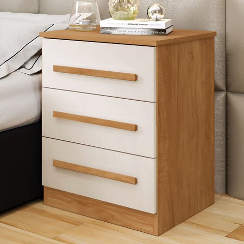 Mesa de Cabeceira Império 3 Gavetas - Benetil