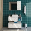 Ver imagem 1 de Conjunto Gabinete Banheiro 80cm Tecnomobili com Cuba e Espelheira