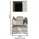 Ver imagem 2 de Conjunto Gabinete Banheiro 80cm Tecnomobili com Cuba e Espelheira
