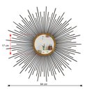 Ver imagem 4 de Espelho decorativo de parede redondo com moldura palitada celestial preto