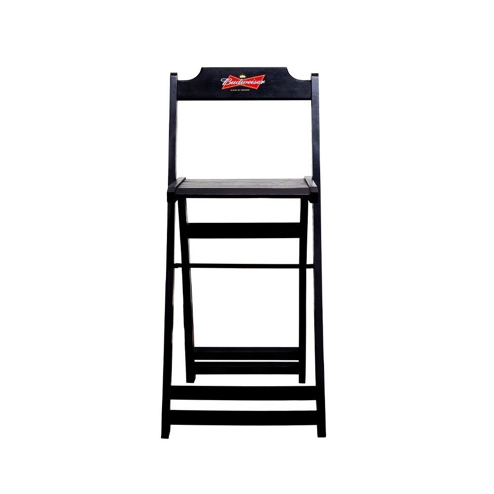 Conjunto Bistrô de Madeira Dobrável com Logo Budweiser Mesa com 2 Banquetas - 4
