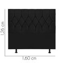 Ver imagem 3 de Cabeceira Estofada Istambul Capitonê 160cm Queen Size Box Quarto Suede Preto - Gat Magazine