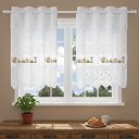Ver imagem 1 de Cortina Pia c/ Bando Vitro Real Renda Cozinha 1,60x0,80x0,20:Bule Dourado
