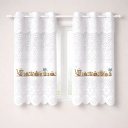 Ver imagem 4 de Cortina Pia c/ Bando Vitro Real Renda Cozinha 1,60x0,80x0,20:Bule Dourado