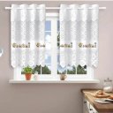 Ver imagem 2 de Cortina Pia c/ Bando Vitro Real Renda Cozinha 1,60x0,80x0,20:Bule Dourado