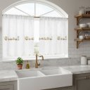 Ver imagem 3 de Cortina Pia c/ Bando Vitro Real Renda Cozinha 1,60x0,80x0,20:Bule Dourado