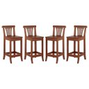 Ver imagem 1 de Kit 4 Banquetas Média Madeira Maciça Valentina 36x90Cm Bancada Cozinha Gourmet Verniz Imbuia - RMI