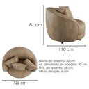 Ver imagem 3 de Poltrona Decorativa Maya Pes Madeira Courino Tcs 729 Moll
