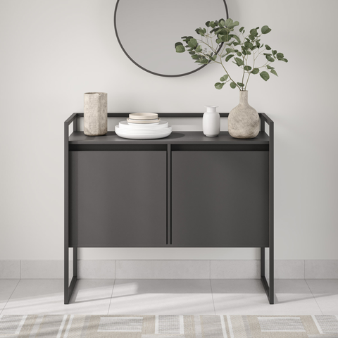 Buffet Solar de Veneza 2 Portas Industrial Preto