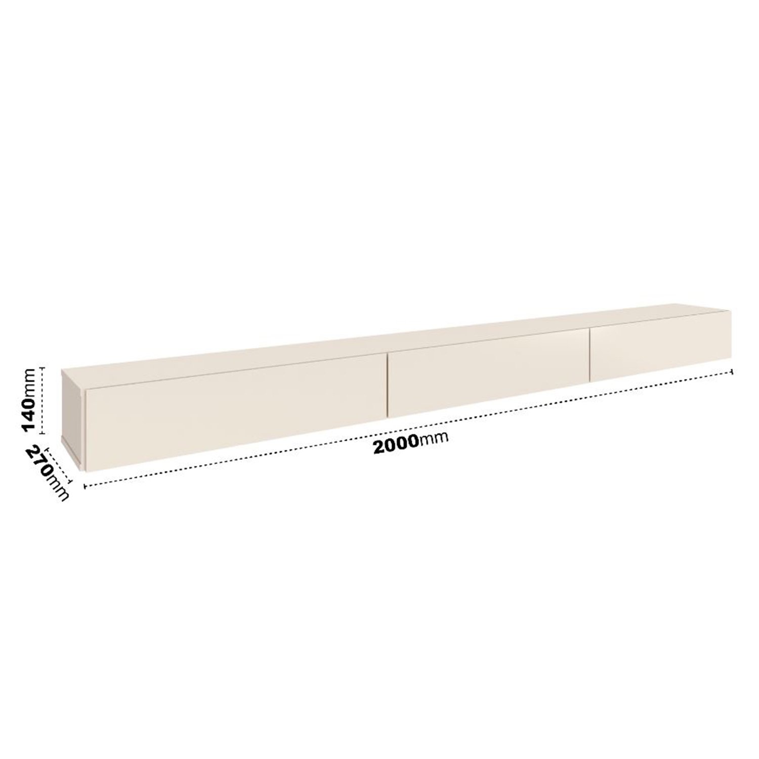 Rack Suspenso Dior 2,00mts Off White - Edn Moveis - 4