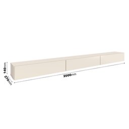 Rack Suspenso Dior 2,00mts Off White - Edn Moveis - 4