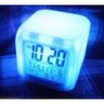 Relógio Despertador Digital Lumanaria Cubo Led 7 Cores - 2