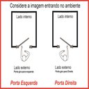 Ver imagem 4 de Porta Pivotante de Alumínio Branco com Puxador, Friso e Visor Linha Veneza:Direita/ 210 x 120